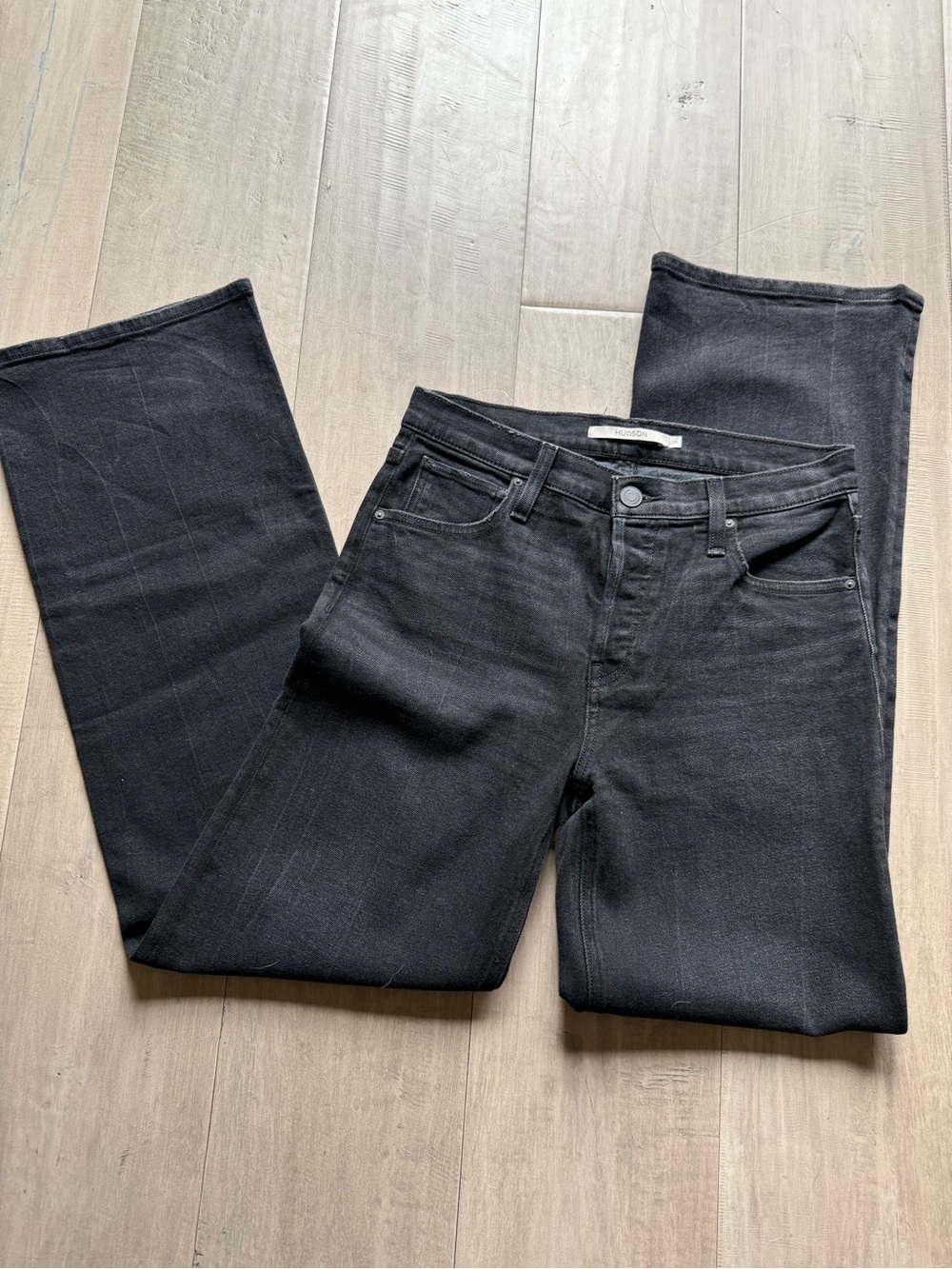 Hudson Jeans Women's Black Straight-Leg Jeans (138)